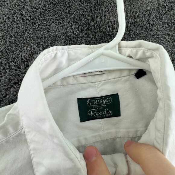 Gitman Bros For Reed’s Long Sleeve Button Up Shirt Men’s White 15.5 35 TTX - Picture 8 of 14